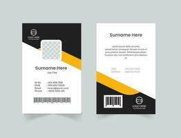 vector office id card with minimalist elements