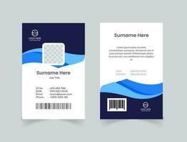 vector office id card with minimalist elements