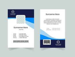 vector office id card with minimalist elements