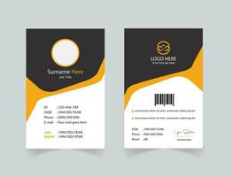 vector office id card with minimalist elements