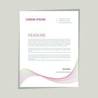 Abstract ,minimal and creative letterhead template vector