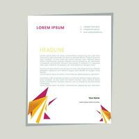 Abstract ,minimal and creative letterhead template vector