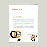 Abstract ,minimal and creative letterhead template vector