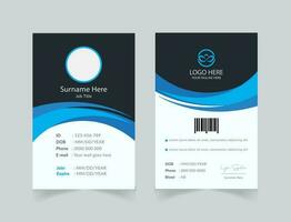 vector office id card with minimalist elements