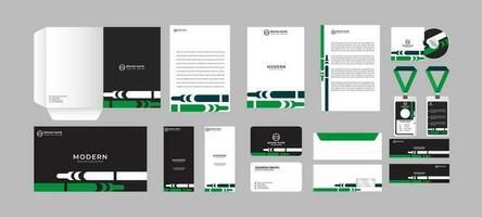 vector papelería corporativo marca identidad conjunto con olas