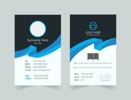 vector office id card with minimalist elements