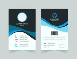 vector office id card with minimalist elements