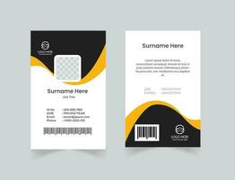 vector office id card with minimalist elements