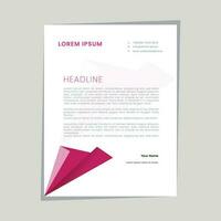 Abstract ,minimal and creative letterhead template vector