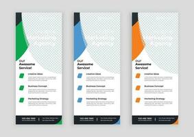 modern business rack card or dl flyer design template vector