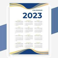 2023 paper modern calendar layout in printable style vector