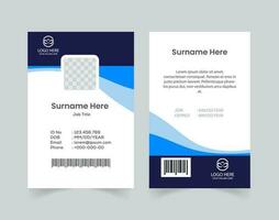 vector office id card with minimalist elements