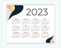vector moderno estilo nuevo año 2023 calendario modelo
