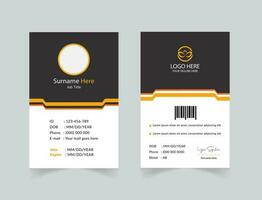 vector office id card with minimalist elements