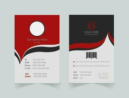 vector office id card with minimalist elements