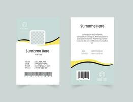 vector office id card with minimalist elements