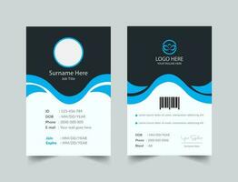 vector office id card with minimalist elements