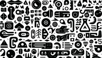 black vectors elements, shapes and symbols vector vectors element, in the style of jumbled geometric compositions, raw texture, pop art iconography, elongated shapes, realistic, mismatched patterns