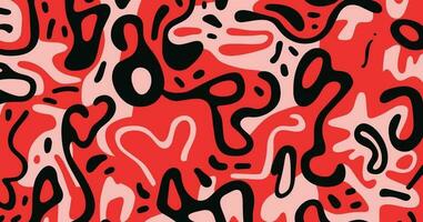 red hand drawn lettering pattern.the lines of the drawn line are drawn in different colors, in the style of abstract minimalism appreciator, biomorphic forms, animated gifs, contemporary candy-coate vector