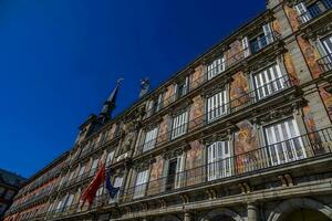 buildings on the main square in Madrid capital of Spain photo