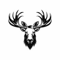 moose head logo vector icon illustration