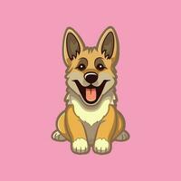 Cartoon of german shepherd dog vector