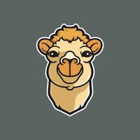 Vector, Image of sticker, cartoon cute Camel, full color vector