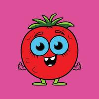 vector tomato with arms and legs