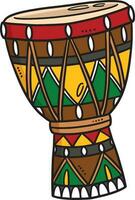 djembe dibujos animados de colores clipart ilustración vector