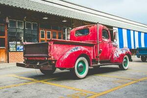 vintage car on street photo