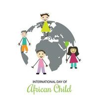 vector ilustración de un antecedentes para internacional día de africano niño.