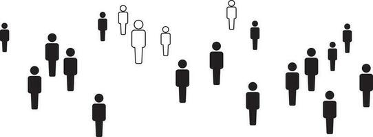 vector minimalista plano icono personas comunidad aislado en blanco antecedentes