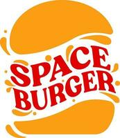 Free download space burger logo design vector