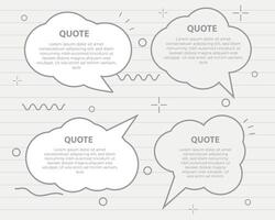 Set of quote bubbles template in a flat design vector