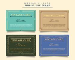 A set of vintage frames with simple lines. This illustration relates to elegance, classic, retro, pattern, European, ornament, decoration, vector