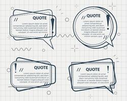 Set of quote bubbles template in a flat design vector