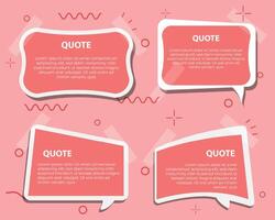 Set of quote template in a flat design vector
