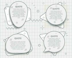 Set of quote bubbles template in a flat design vector