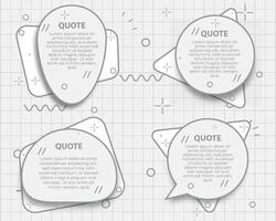 Set of quote bubbles template in a flat design vector