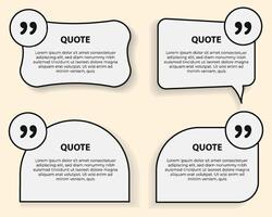 Set of quote bubbles template in a flat design vector