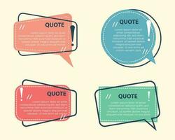 Set of quote bubbles template in a flat design vector