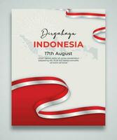 indonesia independence day poster template vector