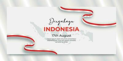 plantilla de banner del día de la independencia de indonesia vector