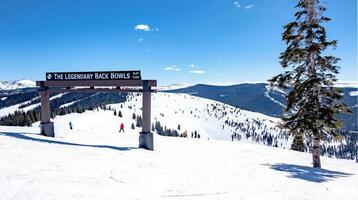 vail ski resort town and ski mountain in colorado photo