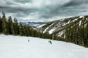 keystone ski resort town in colorado rockies photo