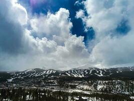 beautiful sunset over breckenridge colorado ski resort town photo