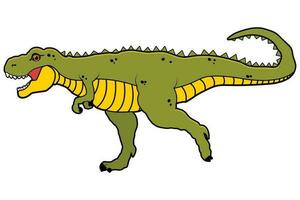 rex dinosaurio rugido vector