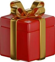 caja de regalo de navidad 3d vector
