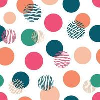 seamless pattern with bright circles on a white background. vector illustration