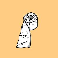 Toilet paper roll . Rule for the correct placement of toiletries. Vector and illustration design.